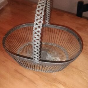 Elegant Gray Wire Basket